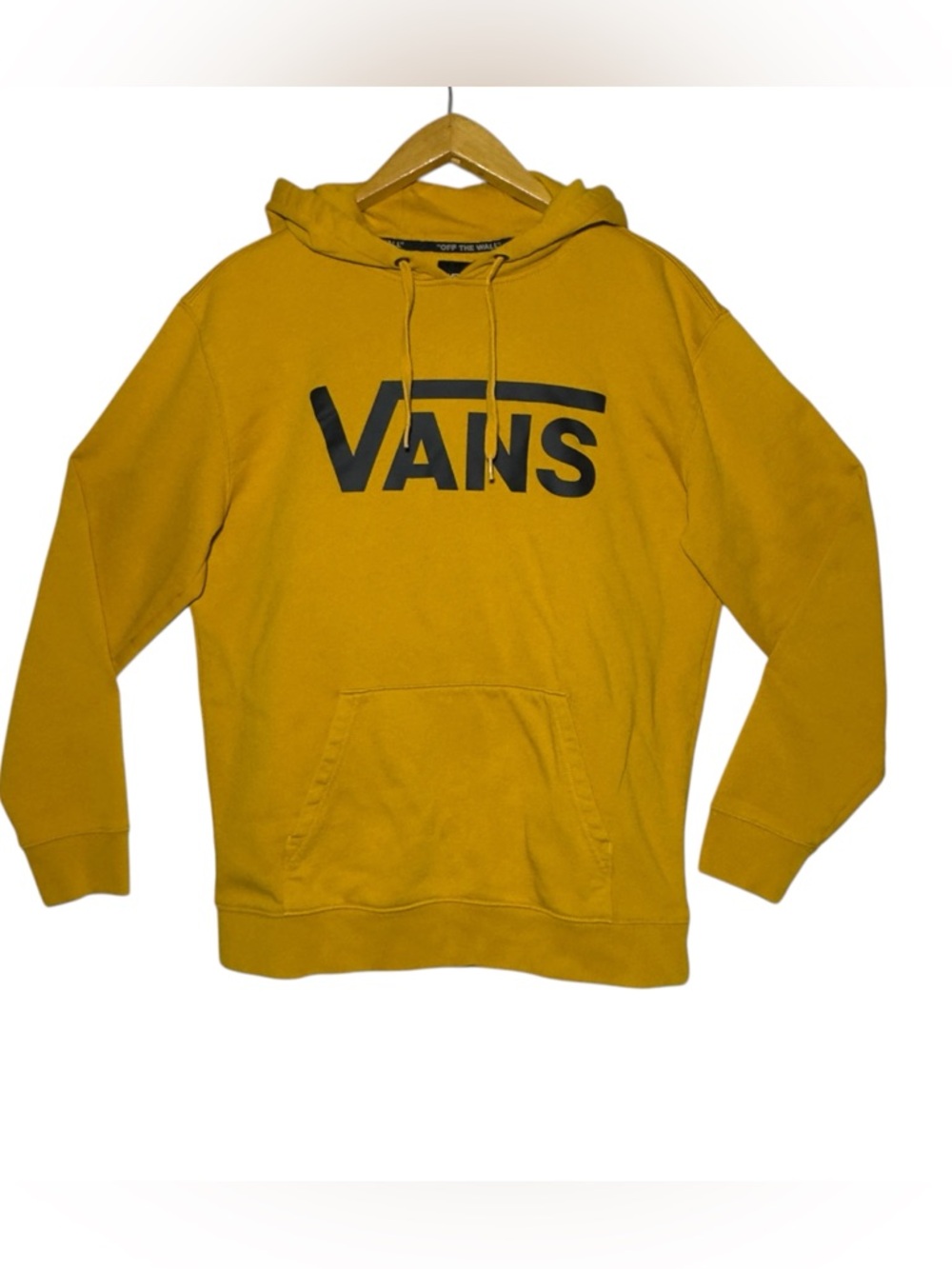 Vans Sweatshirts Hoodie Large Yellow Kangaroo Pocket Skater Distressed *Read